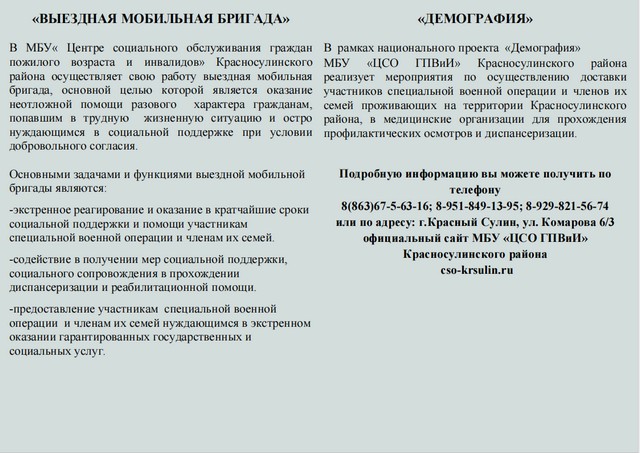 ВЫЕЗДНАЯ МОБИЛЬНАЯ БРИГАДА